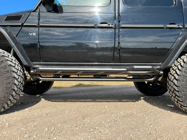 Load image into Gallery viewer, mercedes g wagon rock sliders side steps skid steps sill protection g500 g550 g55 g63 AMG Jack Wagon Overlanding