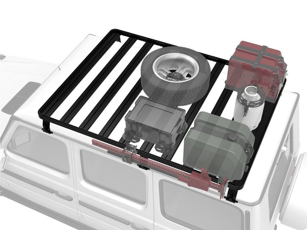 Load image into Gallery viewer, mercedes benz g wagon g wagen g class g230 g350 g500 g55 g550 g63 amg front runner roof rack ladder luggage mount light bar Tall and Standard full regular 3/4 length
