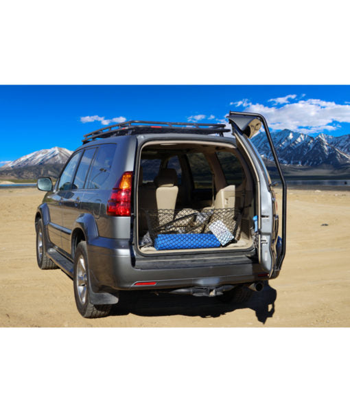 Load image into Gallery viewer, Lexus GX470 baja off road offroad roof rack gobiracks gobirack gobi stealth ranger light bar multi light setup wind deflector