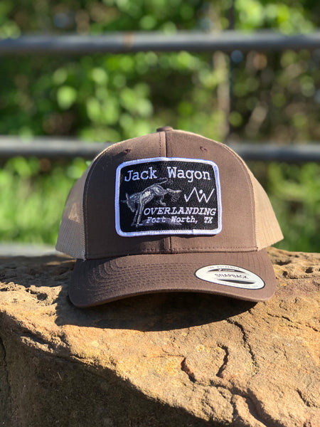 Load image into Gallery viewer, Jack Wagon Overlanding buckin donkey patch hat whiskey bent armadillo hat co