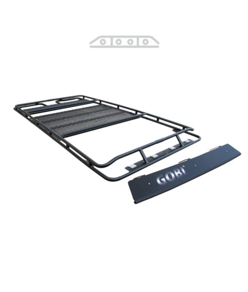 Load image into Gallery viewer, Land Rover LANDROVER LR4 baja off road offroad roof rack gobiracks gobirack gobi stealth ranger light bar multi light setup wind deflector