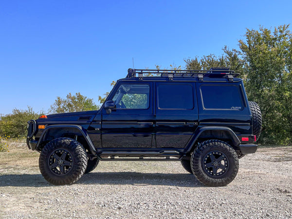 Load image into Gallery viewer, mercedes g wagon rock sliders side steps skid steps sill protection g500 g550 g55 g63 AMG Jack Wagon Overlanding