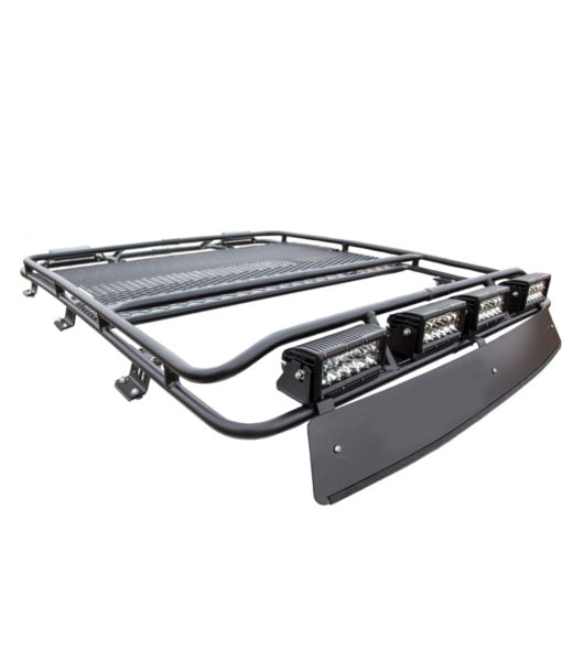 Load image into Gallery viewer, ford f150 f250 f350 raptor baja off road offroad roof rack gobiracks gobirack gobi stealth ranger light bar multi light setup wind deflector