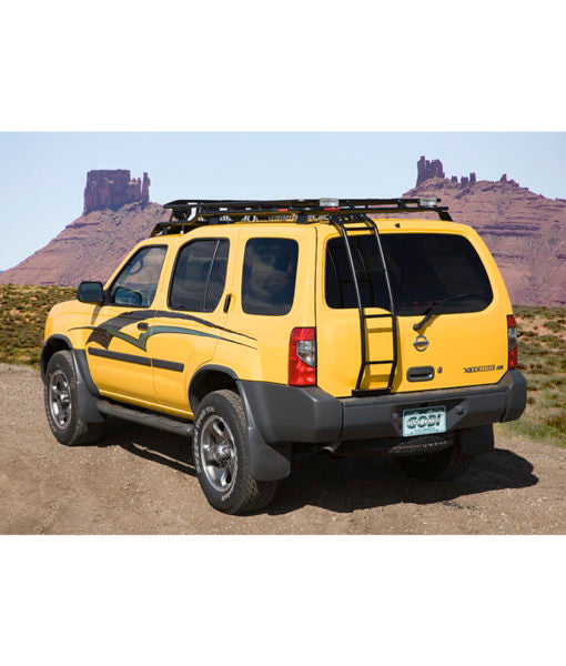 Load image into Gallery viewer, Nissan XTerra baja off road offroad roof rack gobiracks gobirack gobi stealth ranger light bar multi light setup wind deflector