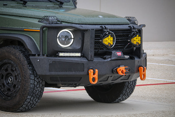 Load image into Gallery viewer, mercedes g wagon 463a front steel bumper winch w463a g class g550 g63 amg g wagen g class

