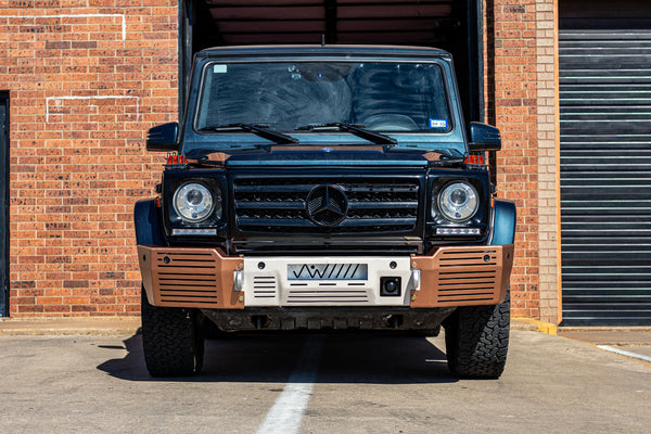 Load image into Gallery viewer, g wagon front steel bumper mercedes tow pin bumper g550 g63 amg 4x4 squared g wagen gelandewagen 463 w463
