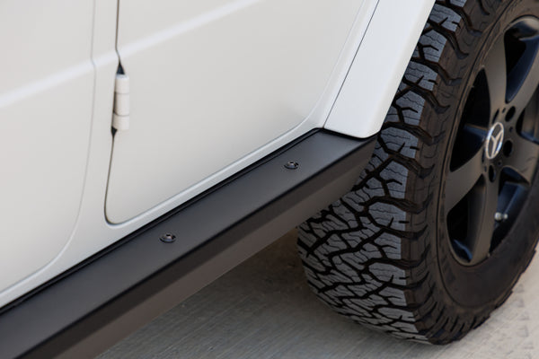 Load image into Gallery viewer, g wagon side steps rock sliders side protection high clearance 465 463a w463a w465 off road mercedes g550 g63 g400d g450d
