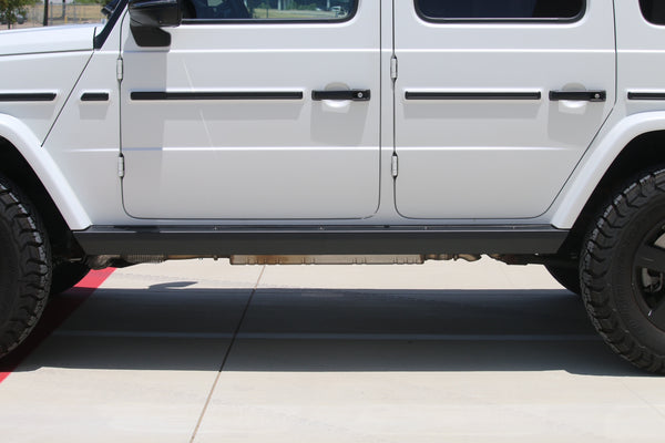 Load image into Gallery viewer, g wagon side steps rock sliders side protection high clearance 465 463a w463a w465 off road mercedes g550 g63 g400d g450d
