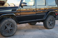 g wagon high clearance rock sliders side steps running boards g wagen gelndewagen g500 g550 g55 g63 amg mercedes benz w460 w461 w463
