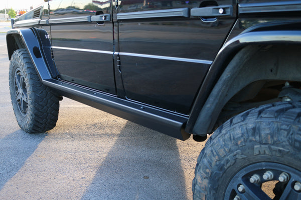 Load image into Gallery viewer, g wagon high clearance rock sliders side steps running boards g wagen gelndewagen g500 g550 g55 g63 amg mercedes benz w460 w461 w463
