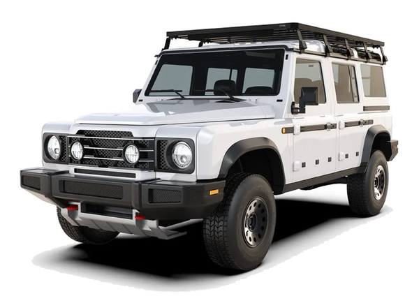 Load image into Gallery viewer, ineos grenadier roof rack front runner full length three quarter safari window open close ladder basket storage
