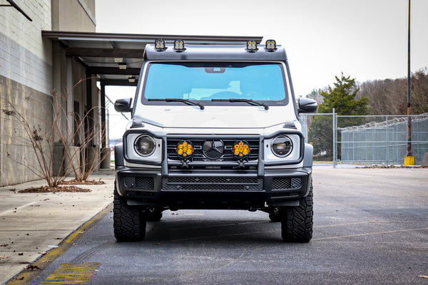 Load image into Gallery viewer, g wagon professional wind deflector spoiler wind fairing letech 7096 g-class mercedes light bar lights lennartz technik 463a 465
