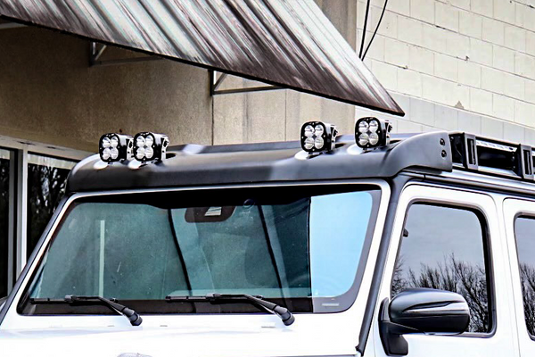 Load image into Gallery viewer, g wagon professional wind deflector spoiler wind fairing letech 7096 g-class mercedes light bar lights lennartz technik 463a 465
