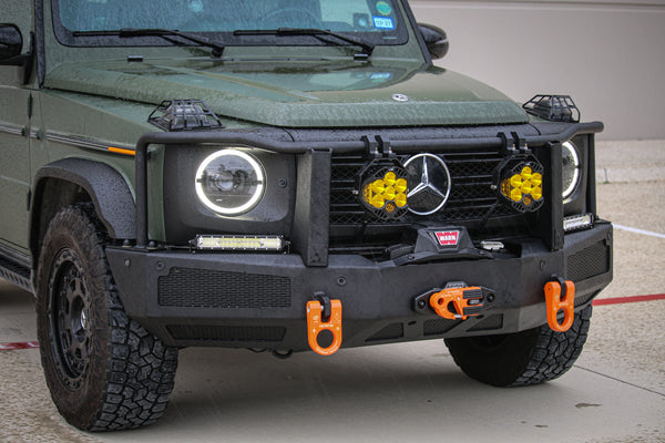 Load image into Gallery viewer, mercedes g wagon 463a front steel bumper winch w463a g class g550 g63 amg g wagen g class
