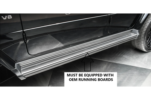 Load image into Gallery viewer, mercedes g-wagon electric side steps power running boards automatic electronic drop down steps g-class 463a 464 465 w463a w463 w465 g550 g580 g63 4x4 squared
