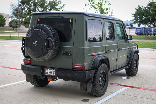 Load image into Gallery viewer, mercedes g wagon rear steel bumper 463a w463a g wagen g class g550 g63 amg blind spot assist parktronic
