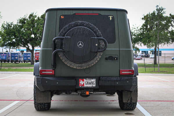 Load image into Gallery viewer, mercedes g wagon rear steel bumper 463a w463a g wagen g class g550 g63 amg blind spot assist parktronic
