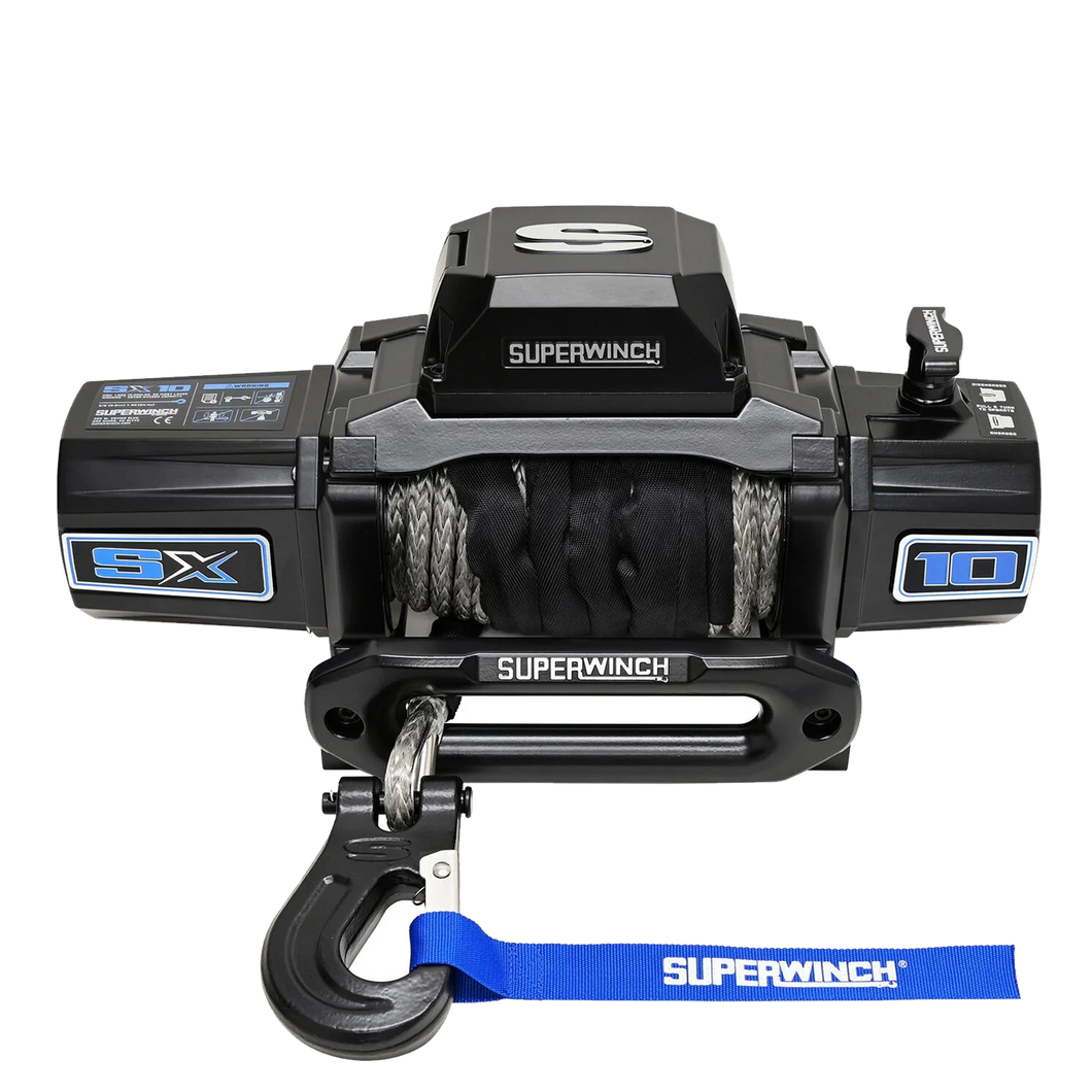Superwinch 10k Load 12V Synthetic Rope Winch (Black or Silver