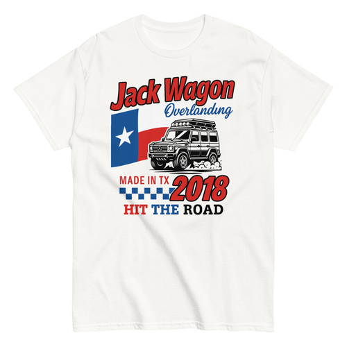 hit the road jack wagon overlanding short sleeve t shirt