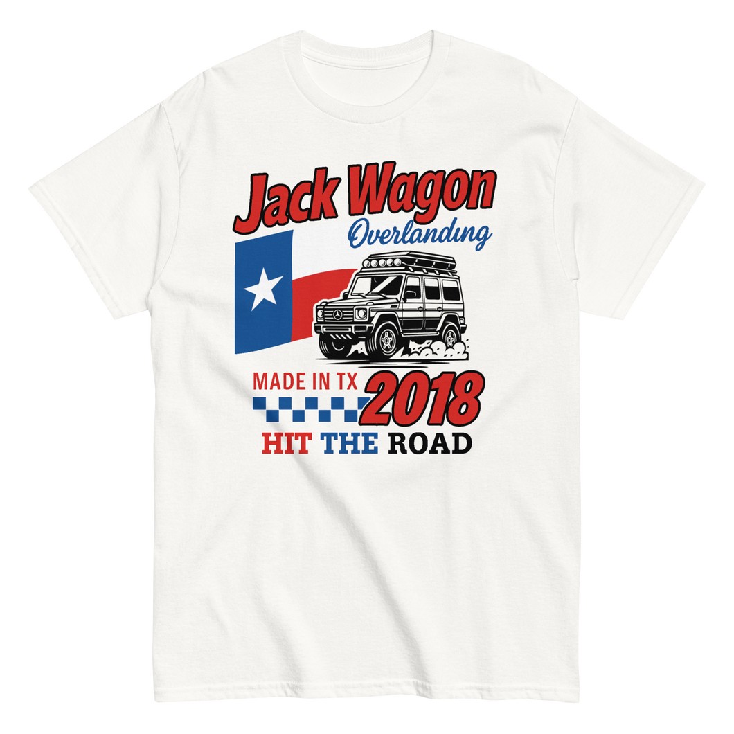 hit the road jack wagon overlanding short sleeve t shirt