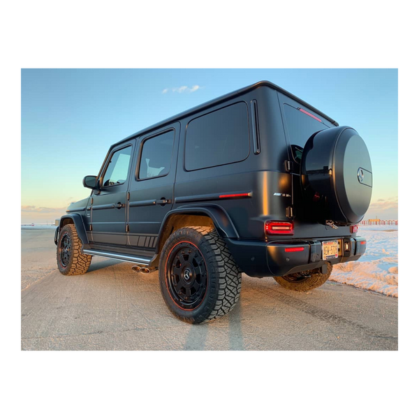 Load image into Gallery viewer, Mercedes G Wagon Black Wheels 5x130 off road red lip 463 industries GC01
