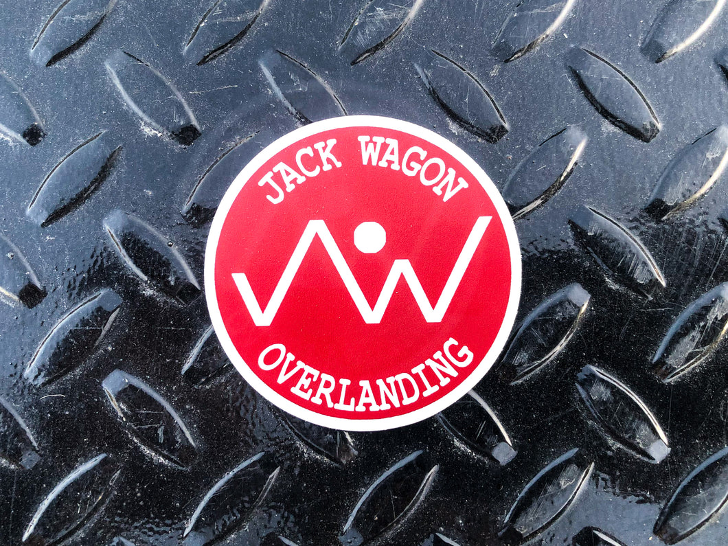 Jack Wagon Overlanding Red Mountain Logo Sticker