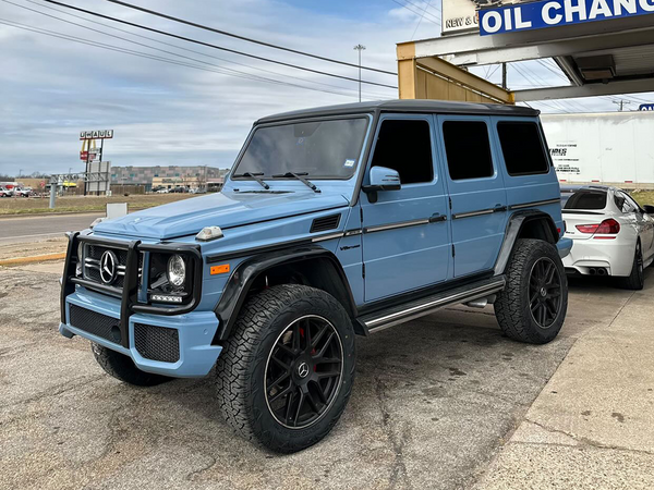 Load image into Gallery viewer, 2016 2017 2018 G63 AMG 4 inch lift kit 35 inch tires mercedes g wagon jack wagon overlanding
