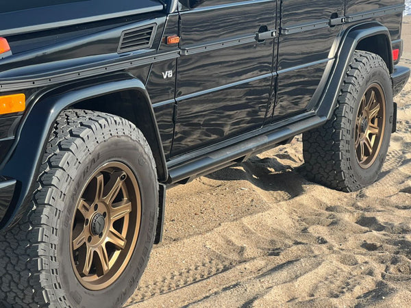 Load image into Gallery viewer, g wagon side steps rock sliders side protection double sill protection rock slider side step ORC
