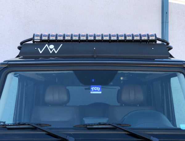 Load image into Gallery viewer, g wagon light bar rigid adapt 40 inch light bar brackets mercedes g wagon light bar roof rack
