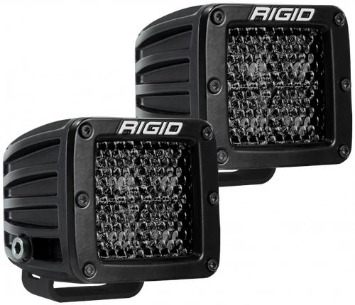 rigid industries d series pro midnight edition led pod light bar flood diffused surface mount flush mount